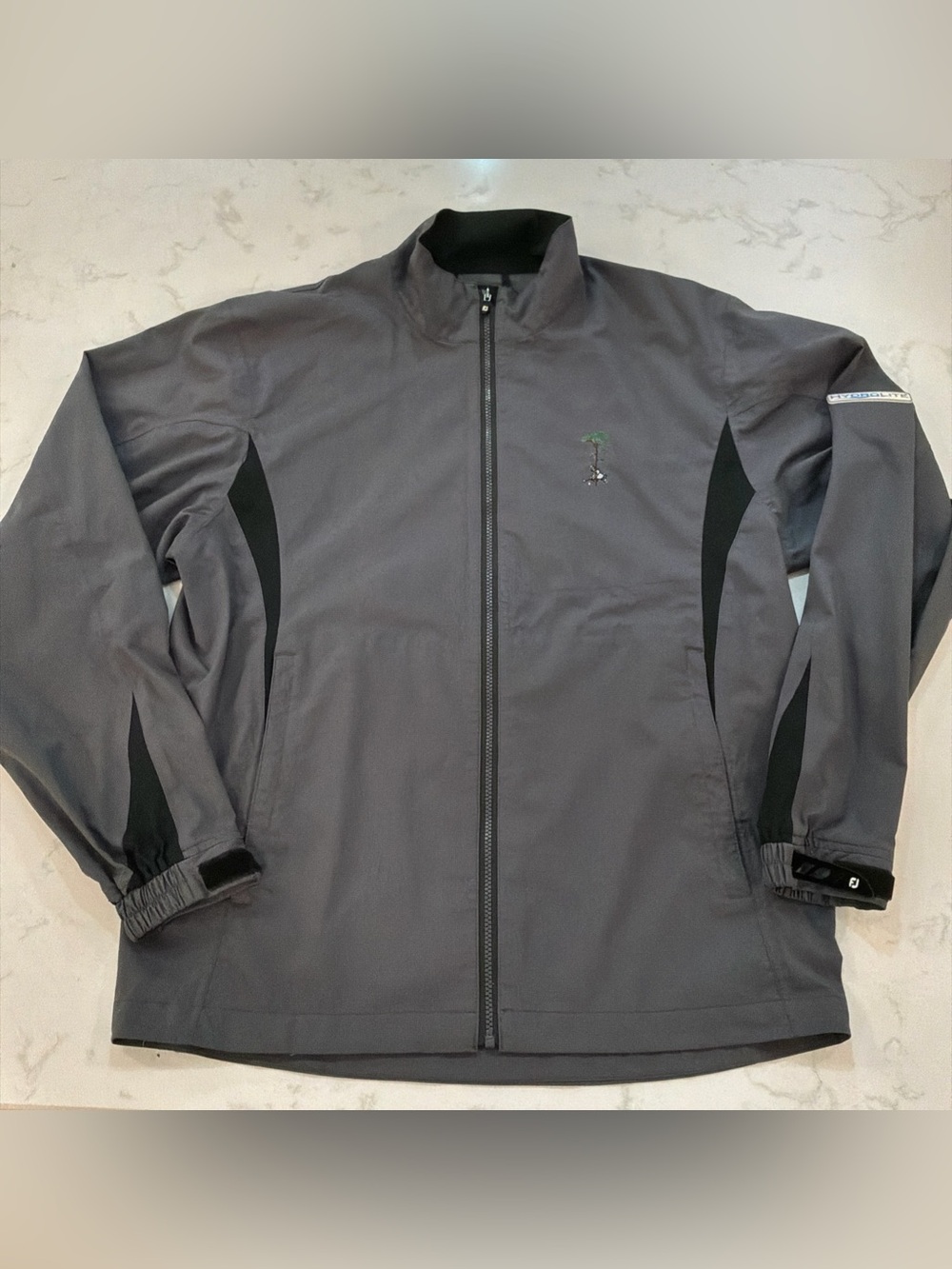 Footjoy Jacket Mens Small Grey Full Zip Windbreaker Hydro Lite Golf Lego